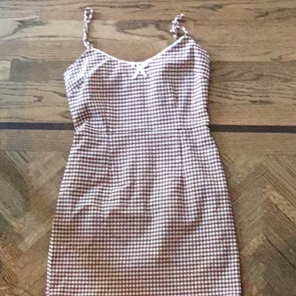Urban outfitters brown checkered jumper dress